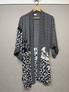 S/M/L A New Day Graphic Floral Belted Kimono Robe Cover-Up